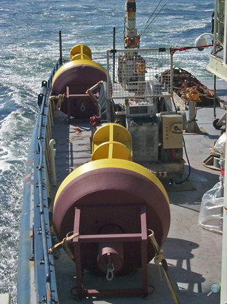 Model G-2000 buoys aboard RV Oceanus