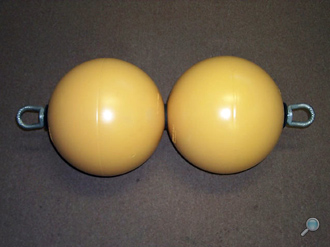 Double (14") float configuration, Buoyancy: 75 lbs. (34 kg)
